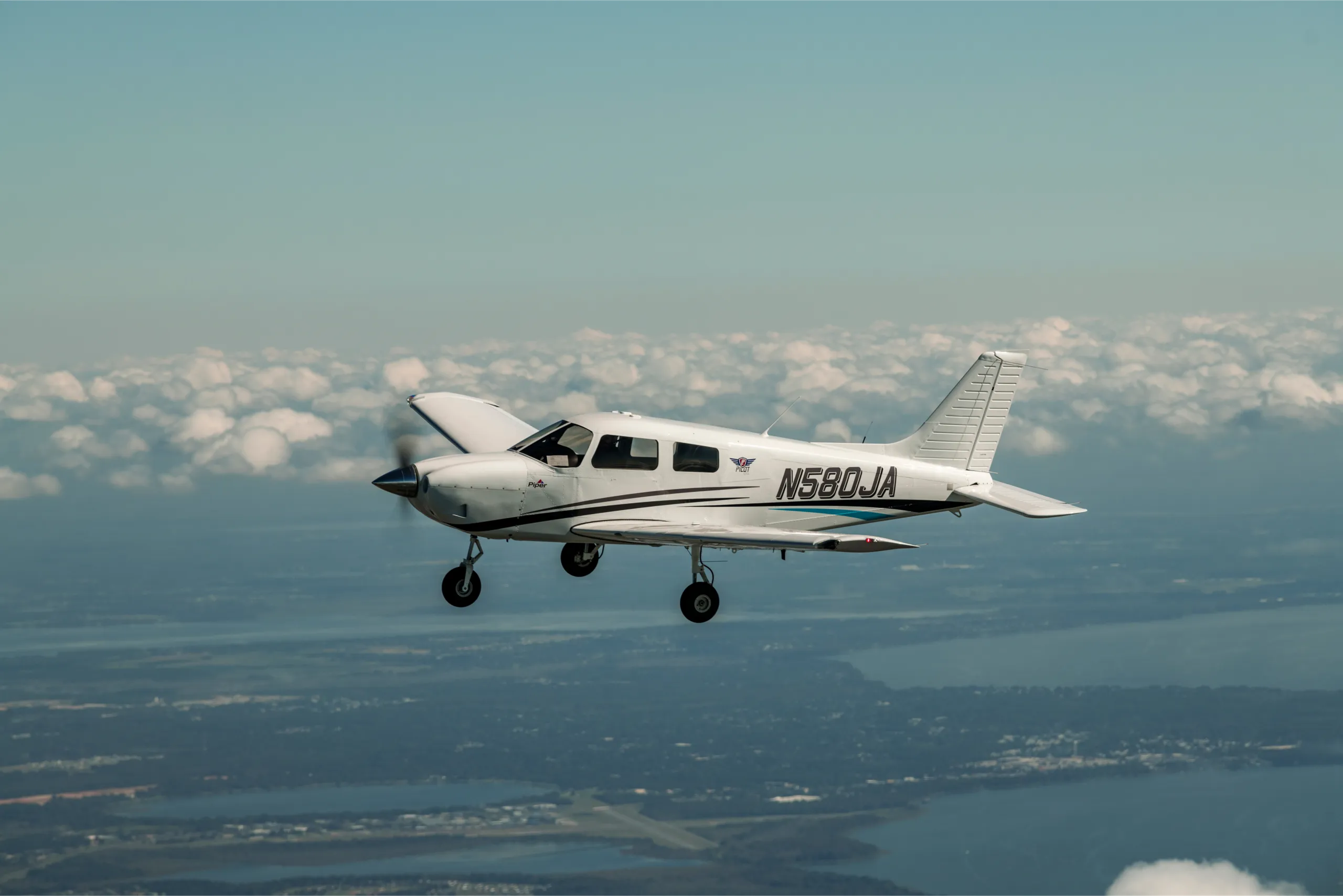 flying above the clouds