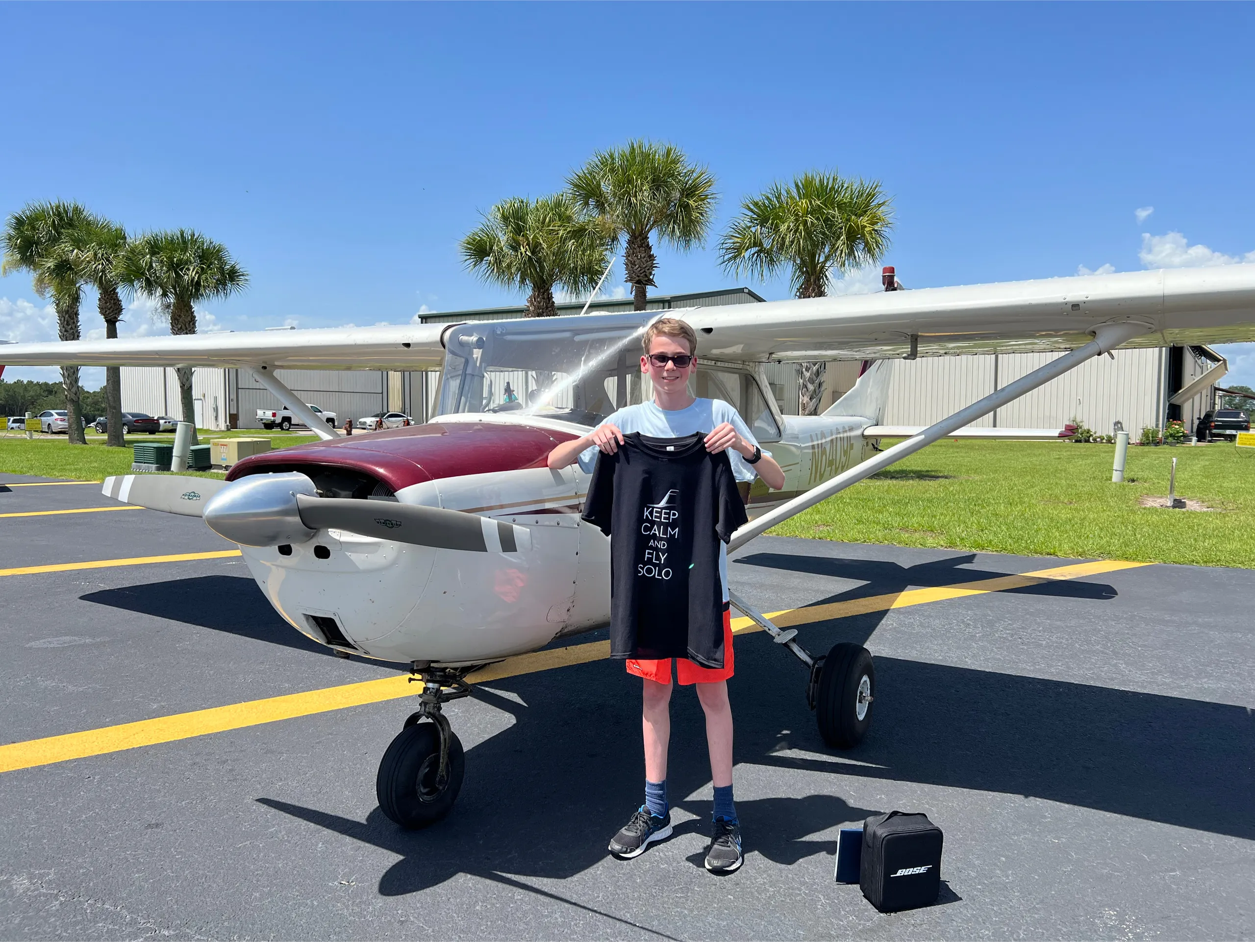 International flight school student achieved first solo